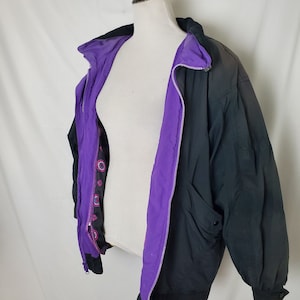 80er Jahre Jacke London Towne Vintage schwarze Skijacke