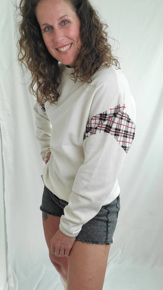 1990s sweatshirt vintage 90s Lejay plaid shirt NWT - image 2