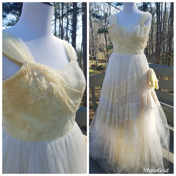 Vintage Tulle Prom Dress