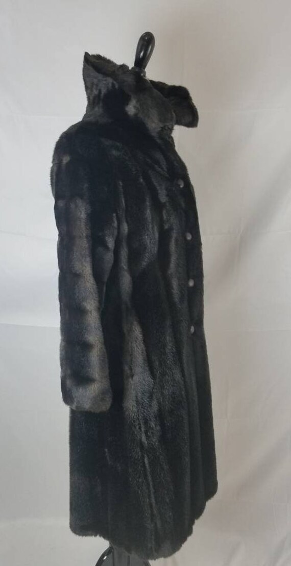 1960s coat Grandella vintage 60s brown faux fur j… - image 4