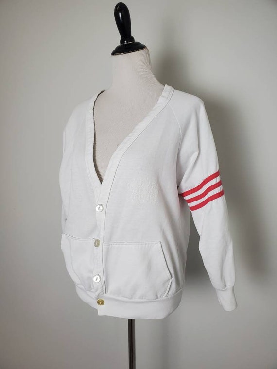 1980s cardigan white vintage 80s jacket - image 8