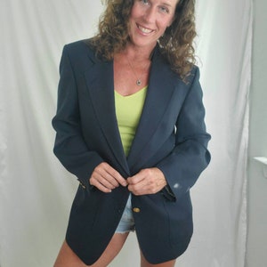 1980s sports coat navy vintage 80s Jack Nicklaus navy blazer