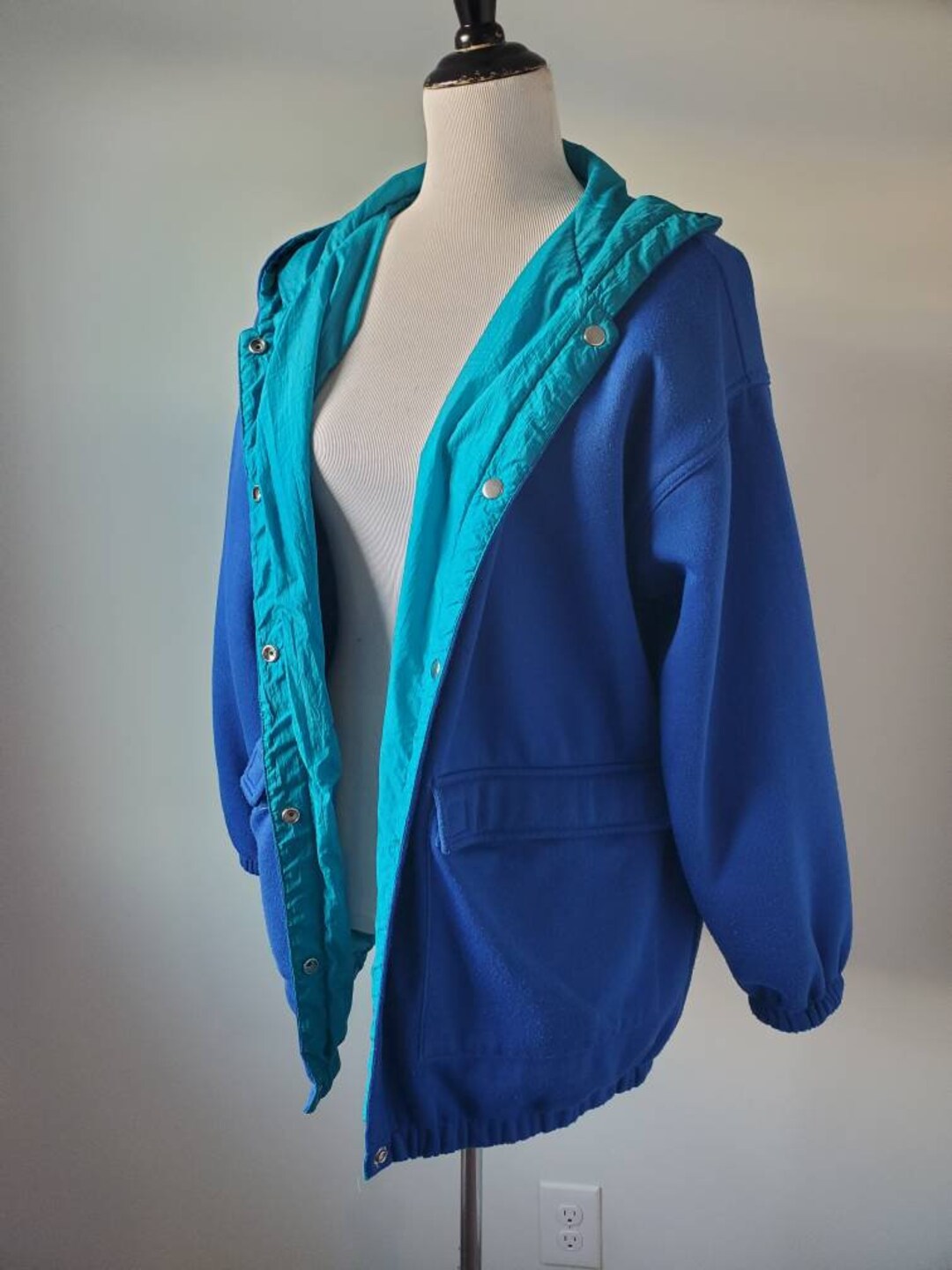 1980s Jacket Reversible Vintage 80s Basic Editions Windbreaker - Etsy