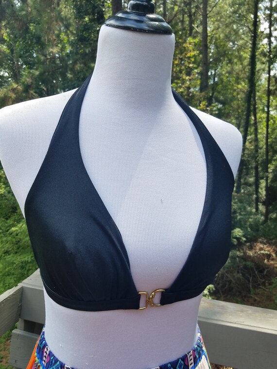 1970s bikini top black vintage 70s Jantzen bathin… - image 7