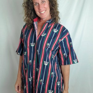 Camisa de tenis de los años 90 estilo oxford vintage de los años 90 con rayas de Salty Dog