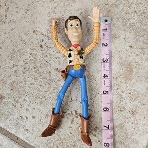 Disney Pixar Small Woody Action Figure 8" Y2K Iconic Drawing Gun Arm image 3