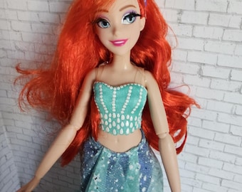 Disney Princess Style Series Ariel Fashion Doll Red Hair Mermaid Outfit