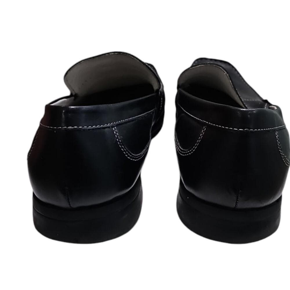 ALDO Men 11 Black Leather Loafers Contrast Stitching Office Formal Iconic Career il_fullxfull.7285338403_lh0u.jpg main image 3