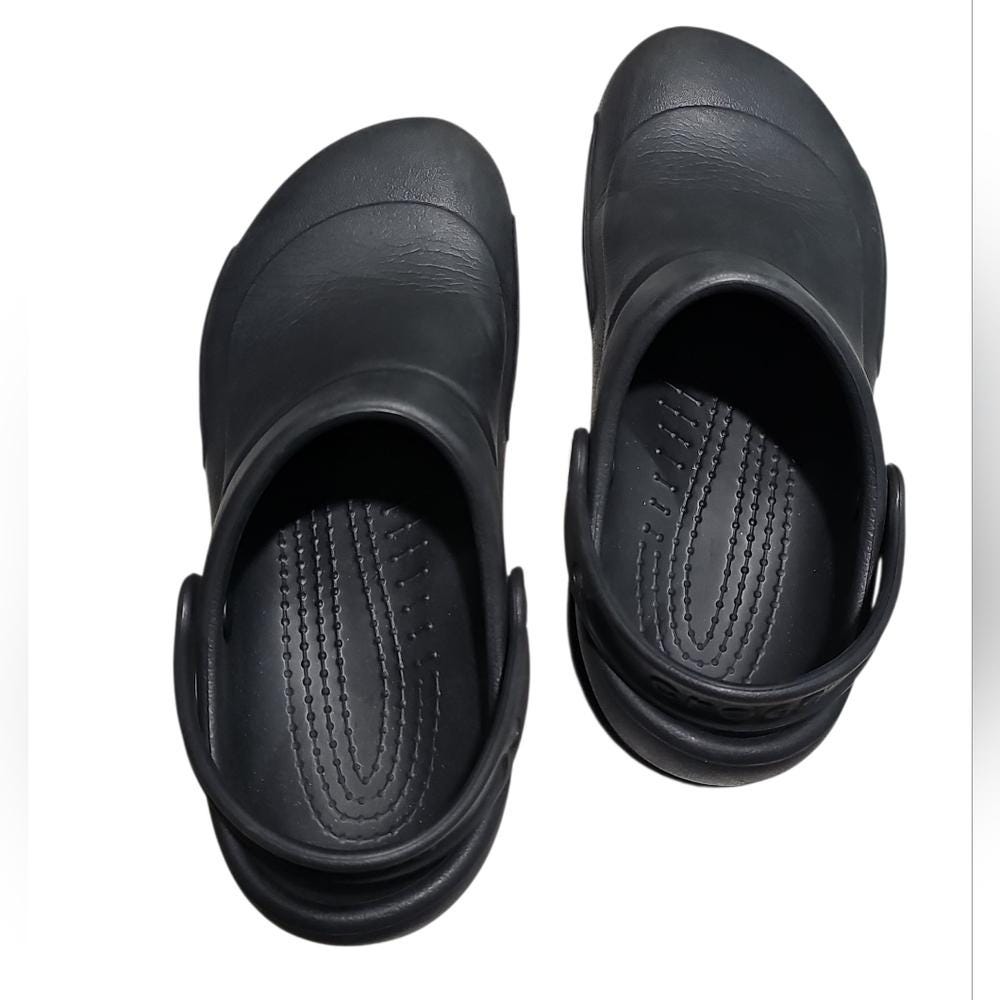 Crocs Bistro Unisex Black Slip Resistant Work Clogs Size W9 M7 Comfort Non Slip Crocs Bistro Unisex Black Slip Resistant Work Clogs Size W9  main image 3