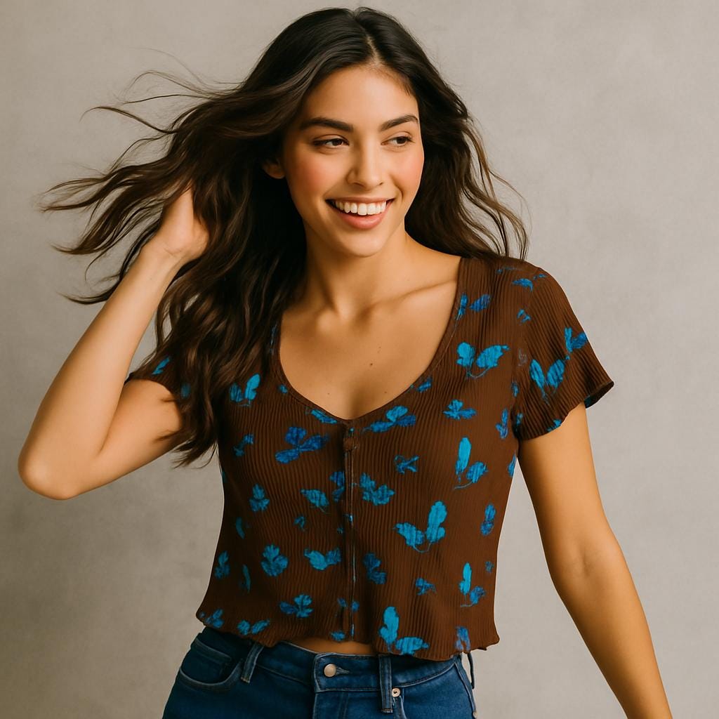 T-shirt à fines rayures, manches courtes Only | La Redoute