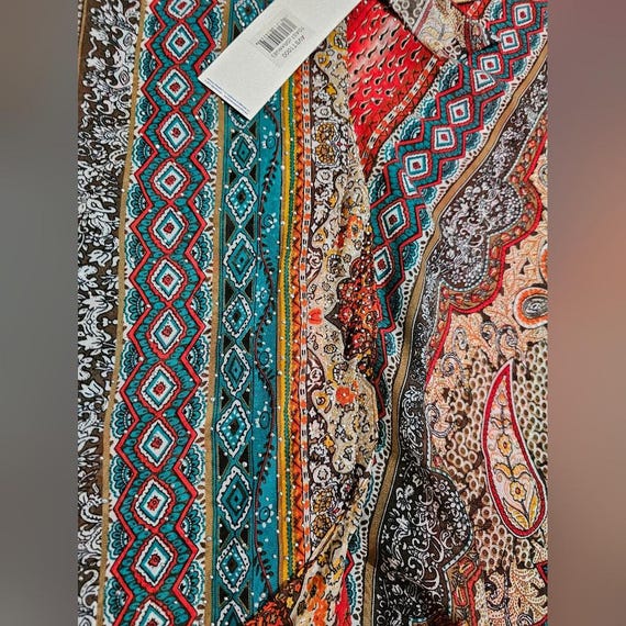 Adrienne Vittadini Women OS Kimono Hat Set Multicolor Paisley
