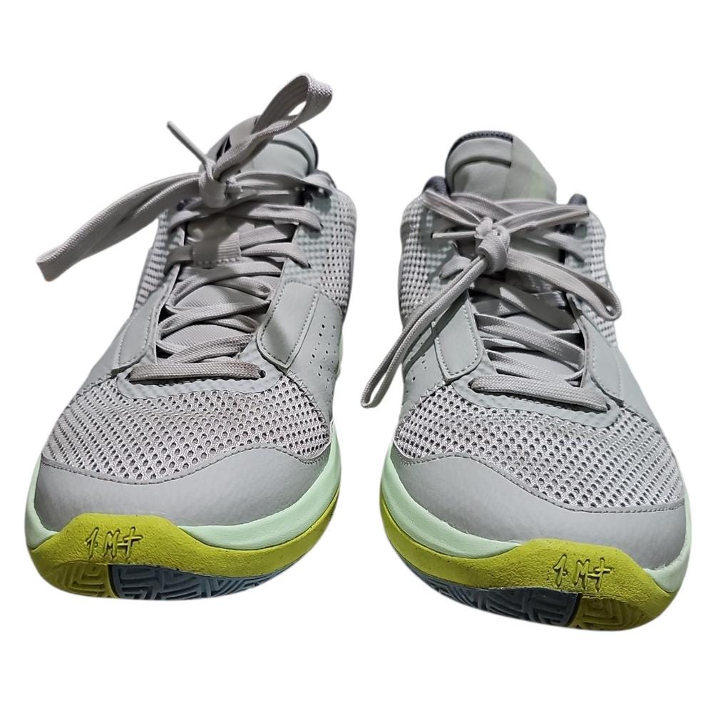 Nike Mens 12 Zoom Freak 4 Basketball Shoes Gray Green 