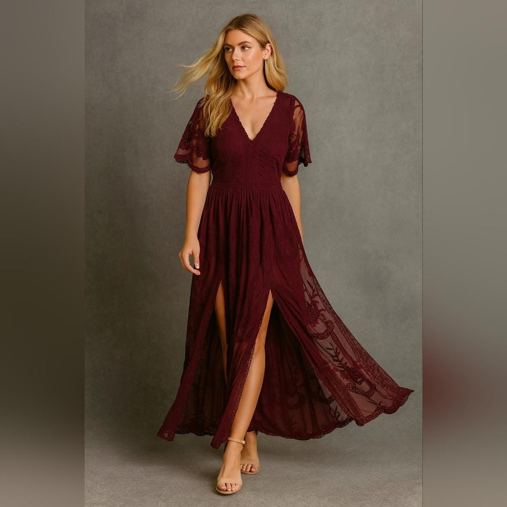 chinese dress ladies Mauve Floral Printed Mesh Overlay Maternity Maxi Dress – PinkBlush