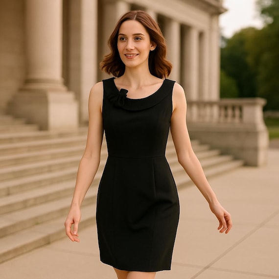 Calvin Klein Womens Black Bow Neck Sleeveless Sheath Cocktail Dress Size Large - Etsy Calvin Klein Womens Black Bow Neck Sleeveless Sheath Cocktail Dress Size Large - Etsy