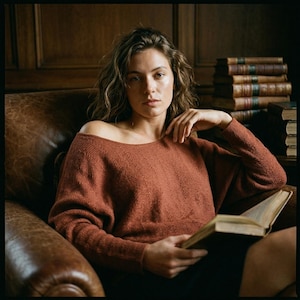 Cyrus Womens L Sweater Rust Rayon Blend Textured Batwing Pullover Elevated Boho