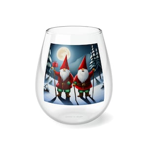 Calice da vino senza stelo Gnomi, 11,75 once, calice da vino Gnomi, regali Gnomi