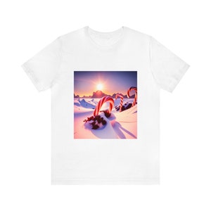 Candy Cane top, Candy Cane themed Short Sleeve Tee, Christmas t-shirt, matching holiday