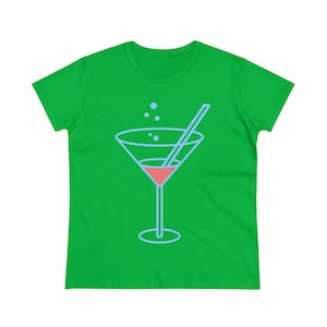 Koszulka koktajlowa, Koszulka Martini, Koszulka damska, Koszulka inspirowana koktajlem, Koszulka barowa