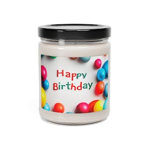 Happy Birthday candle, Scented Soy Candle, 9oz, Birthday candle, Birthday gift, Gifts for birthday