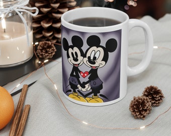 Mickey und Minnie Keramikbecher, 11 Unze