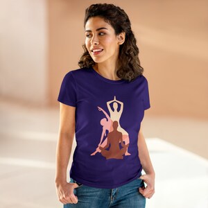 Camiseta de yoga de algodón para mujer, camiseta de yoga