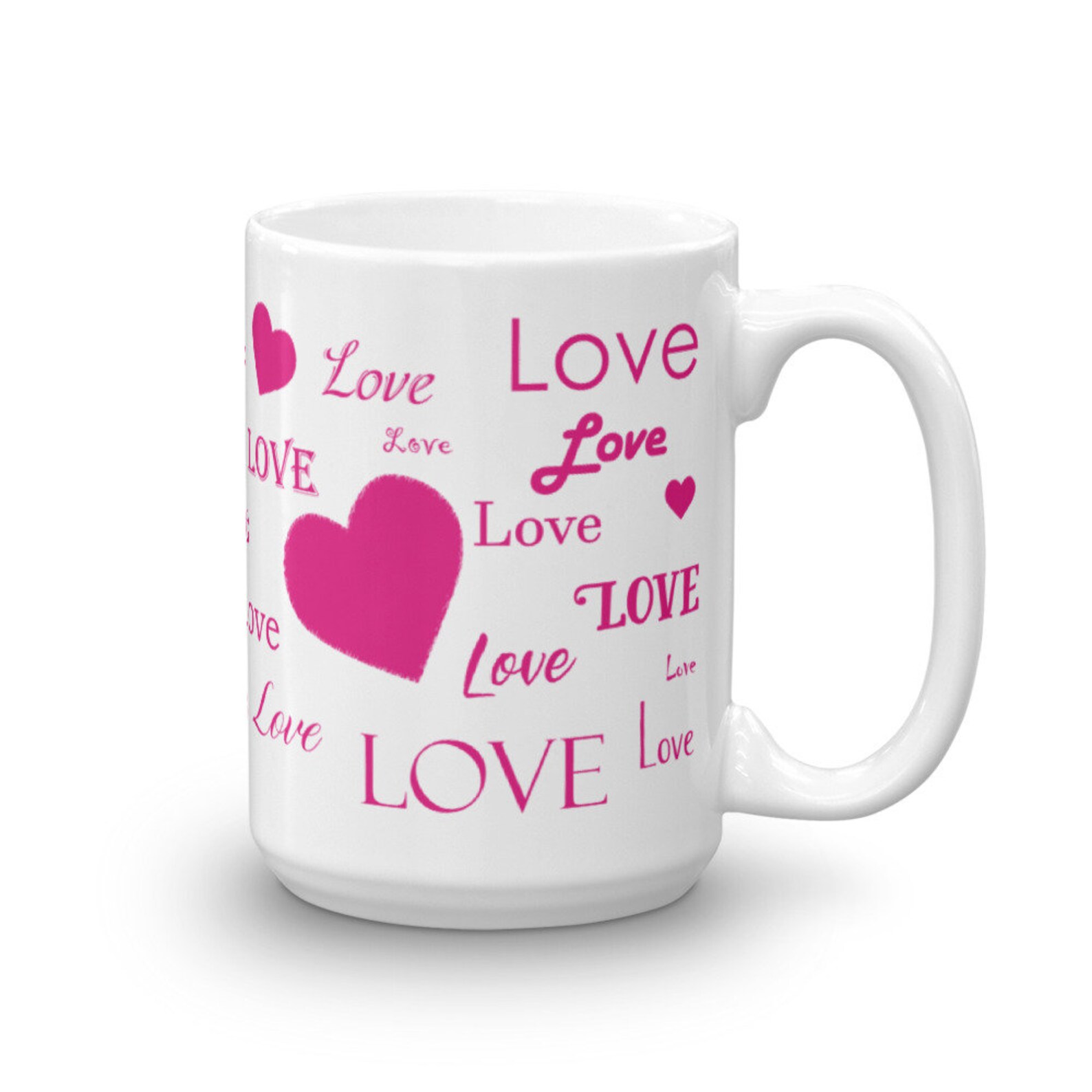 Love Mug Coffee Tea Ceramic Mug Valentines Day Mug Gift for Etsy
