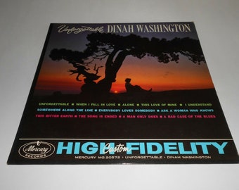 Dinah Washington In Tribute Unforgettable Vinyl LP Original Roulette 1961 R 25244 LP