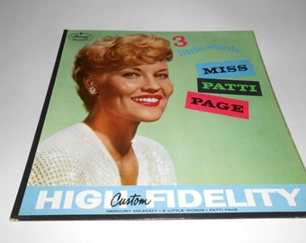 Patti Page Three Little Words Vinyl Mercury MG 20417 High Fidelity LP Record