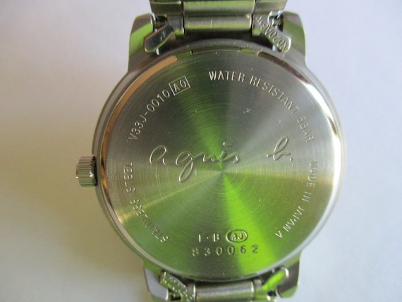 agnes b. 腕時計 Agnes B. Men's Wrist Watch Day and Date Neutral & Black Silver