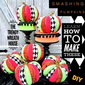 How to Video Tutorial Online Craft Lesson Pumpkin Wreath Making Instruction Halloween Decoration Orange Pumpkins Diy Guide Seasonal Design