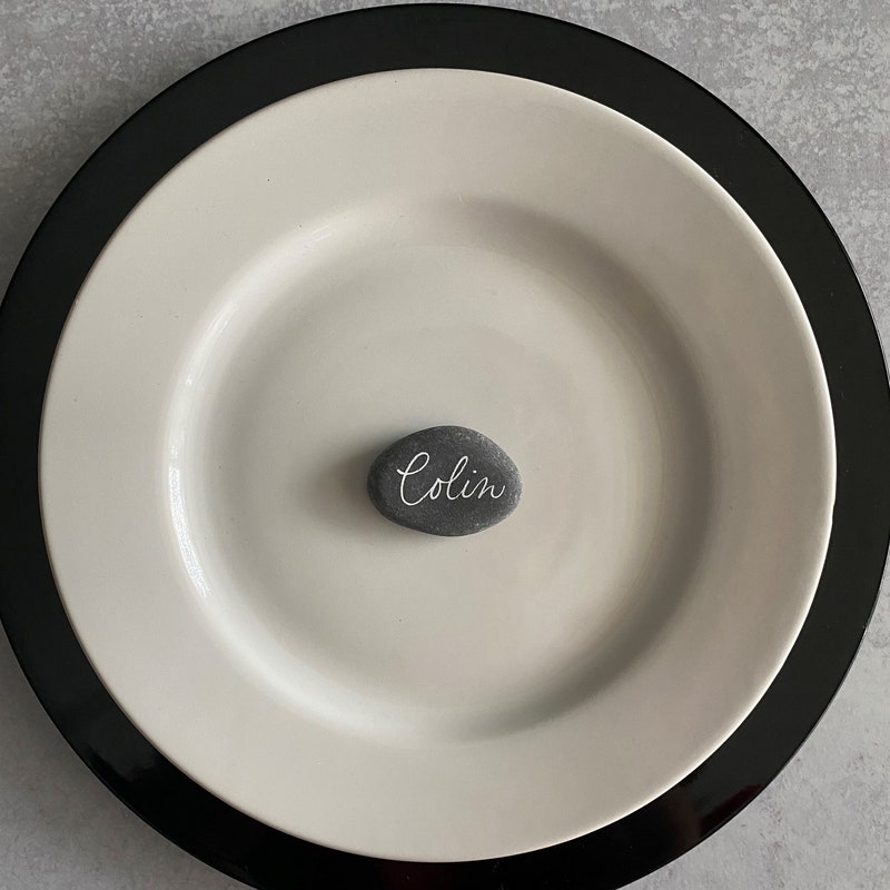 Rock Place Card - Etsy