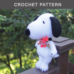 Crochet Snoopy Pattern - Charlie Brown's Snoopy Amigurumi Pattern - Snoopy from Peanuts Pattern - Soft Toy Pattern - Plush Toy