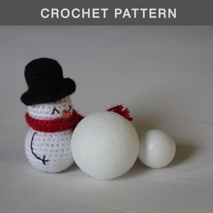 Snowman Christmas Ornament Amigurumi Pattern - Snowman Crochet Pattern - Amigurumi Toy Pattern - Handmade Soft Toy