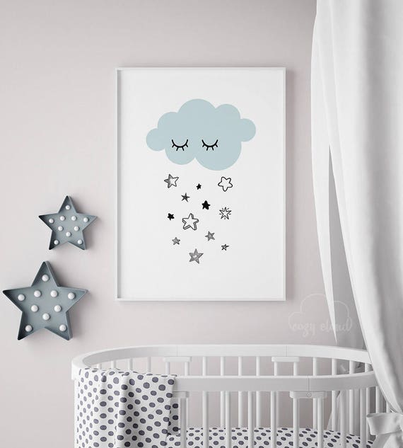 Cloud Nursery print Nursery wall 