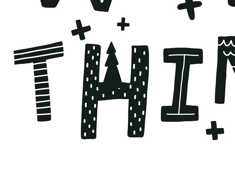 Black and White Nursery Decor Printable Quote Cozy Cloud Etsy