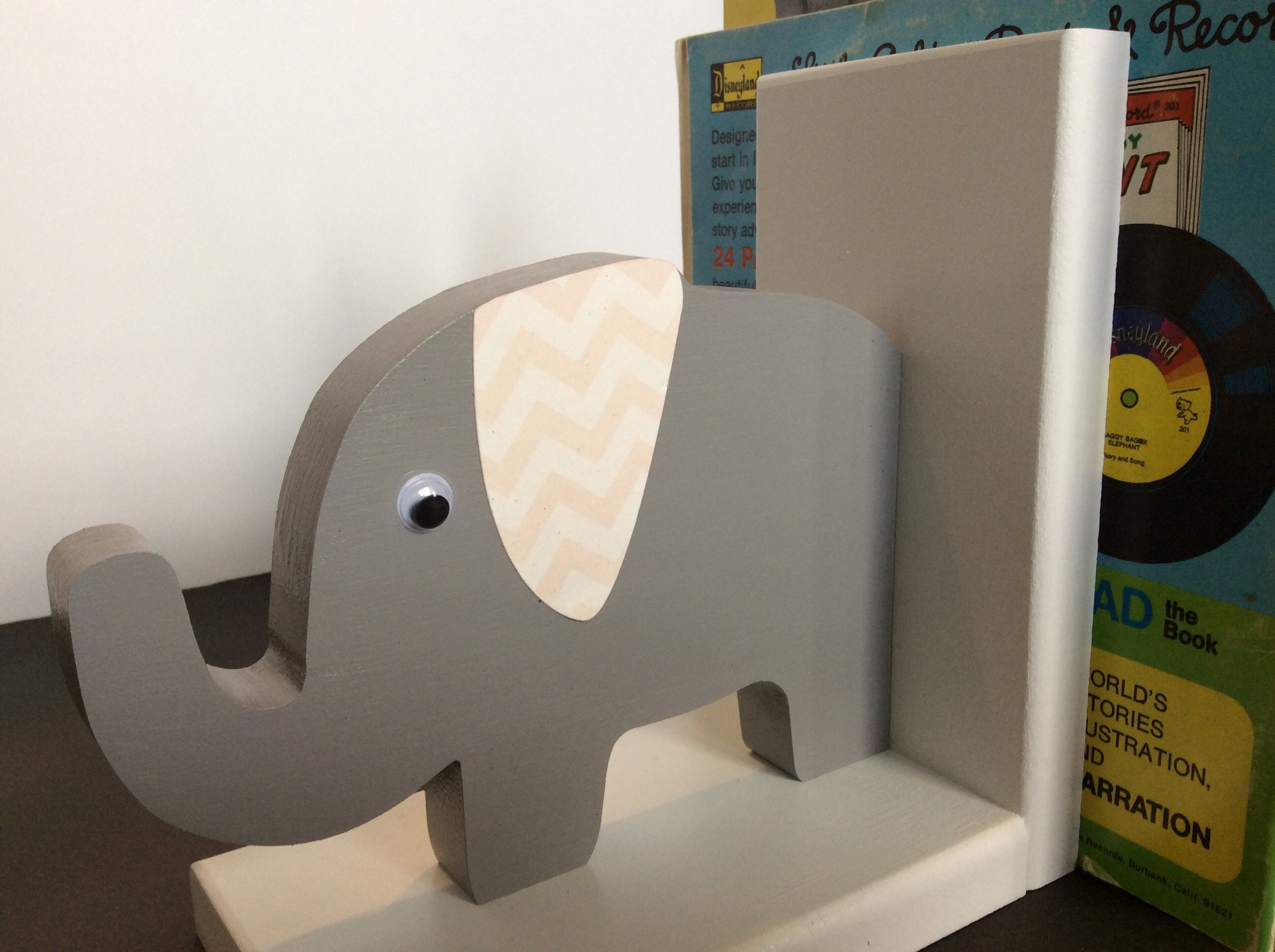 Elephant Bookends Nursery Baby Shower Gift Blush Pink Etsy