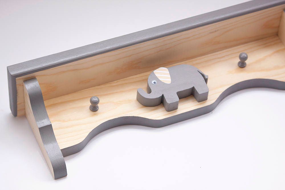 Shelf Baby Elephant Nursery Kids Shelf Nursery Decor Etsy