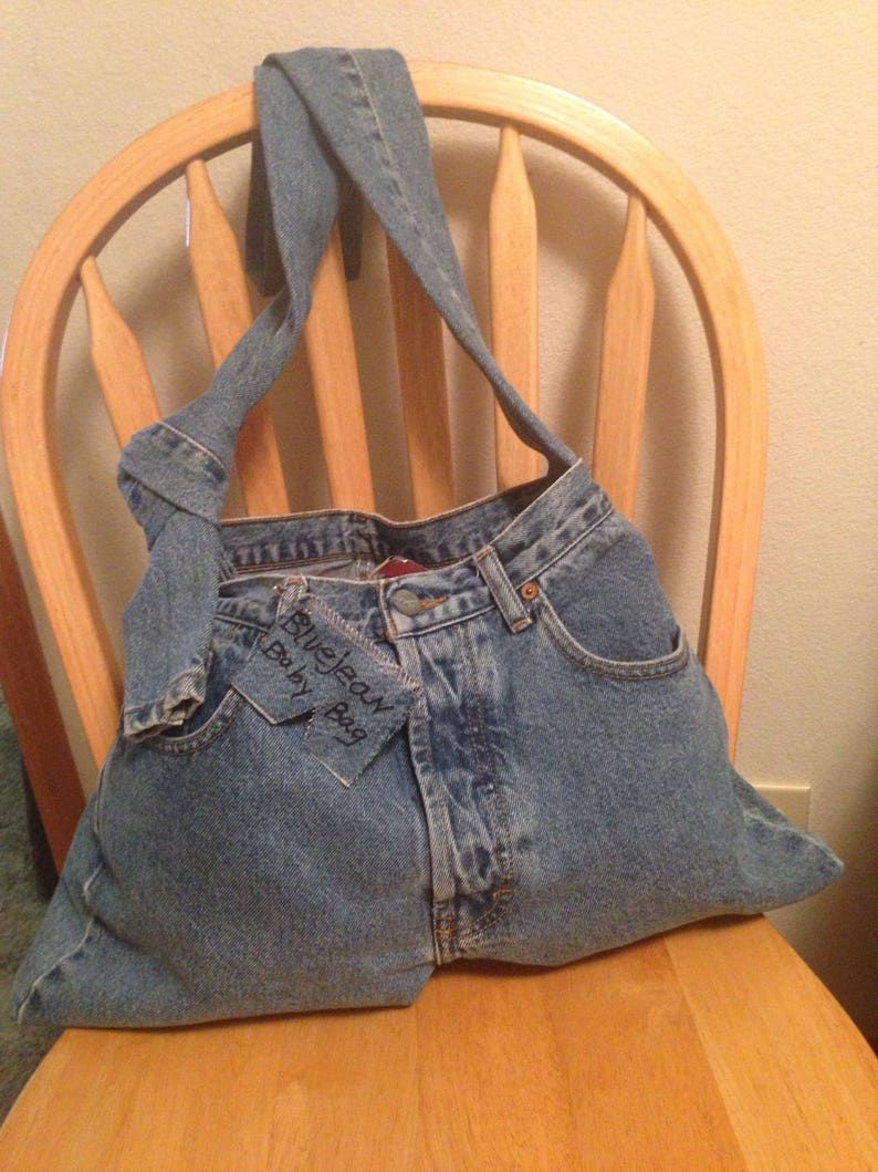 blue jean diaper bag