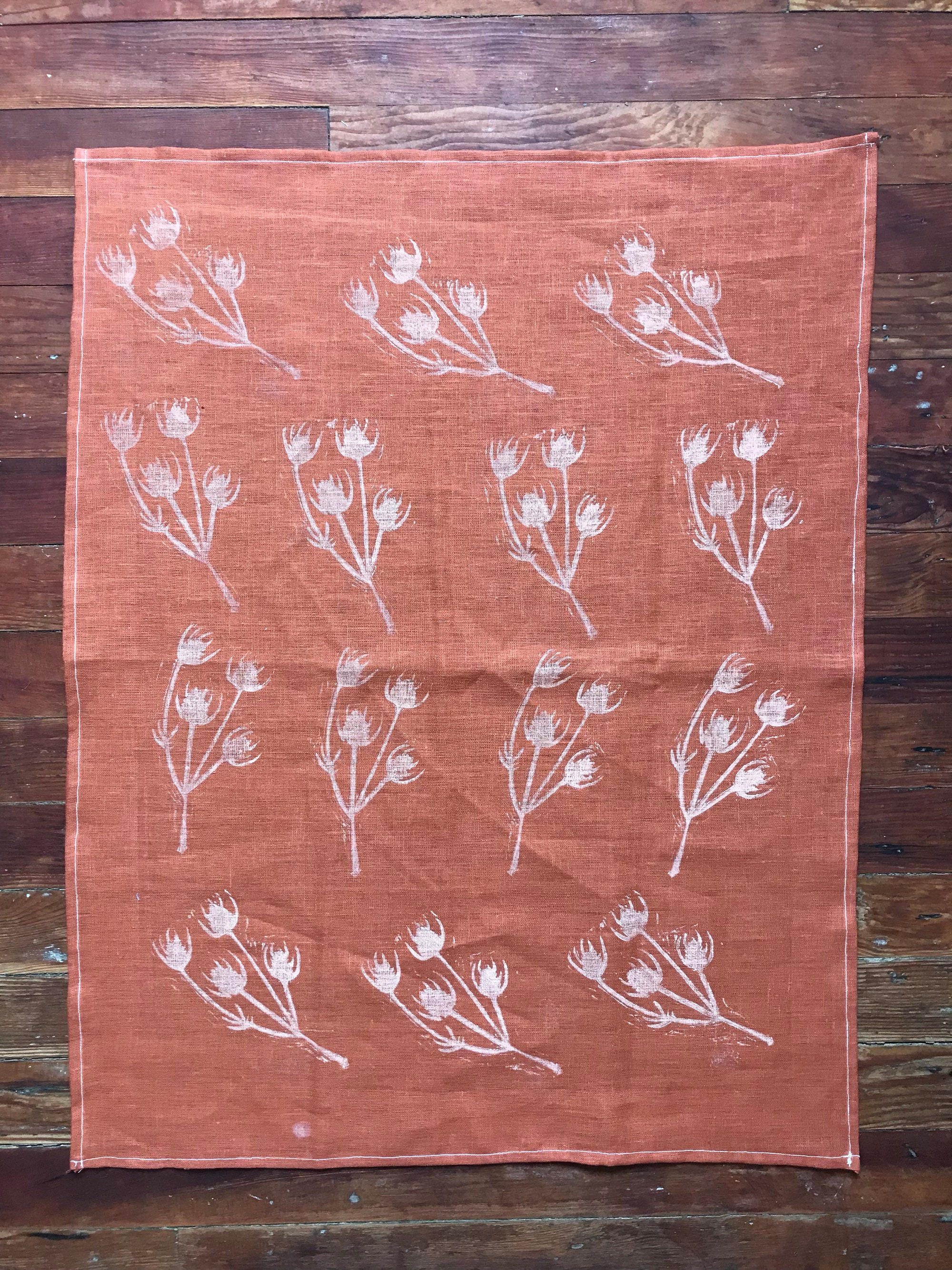 rust colored kitchen towels