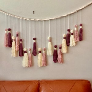 Curved Wall Hanging with Tassels