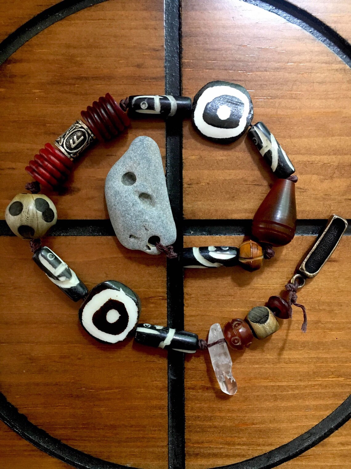 Escalera de brujas Piedra hag Talismán Escalera de brujas Etsy