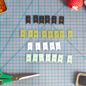 Tiny Custom Bunting (Single Word), Unique Cubicle Decor, Desk Accessory