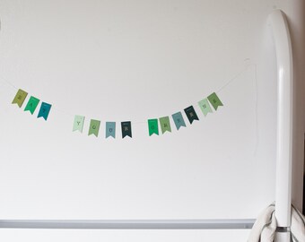 Pequeño bunting personalizado, arte de pared de mensajes personalizados, decoración única para el hogar o la oficina, pequeño regalo