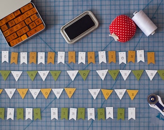 Tiny Personalized Bunting, Custom Cubicle Decor, Unique Gift for Best Friend