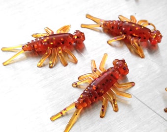 NEW 50//pack PEACHY CONFETTI Buggeroo Fishing Soft Plastic Bait Bug Cricket