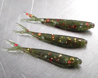 NEW 50//pack Bleeding Shiner SLABTASTIC MINNOW 1/" ICE MICRO Crappie Jig Fishing