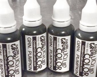 1 OZ. GREEN PUMPKIN Liquid Color for Making Plastic Fishing Lures, Soft Bait