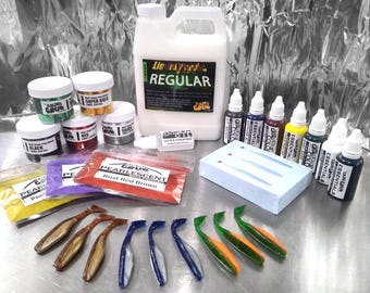 NEW Liquid Plastic SUPER STARTER Set - Swimbait - 3 Cavity Mold Plastisol Fishing Lure Bait Making Kit, Fun & Easy to Learn - Etsy NEW Liquid Plastic SUPER STARTER Set - Swimbait - 3 Cavity Mold Plastisol Fishing Lure Bait Making Kit, Fun & Easy to Learn - Etsy
