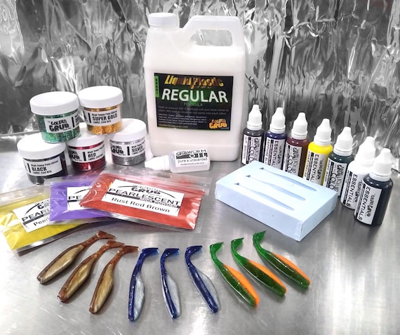 NEW Liquid Plastic SUPER STARTER Set - Swimbait - 3 Cavity Mold Plastisol Fishing Lure Bait Making Kit, Fun & Easy to Learn - Etsy NEW Liquid Plastic SUPER STARTER Set - Swimbait - 3 Cavity Mold Plastisol Fishing Lure Bait Making Kit, Fun & Easy to Learn - Etsy