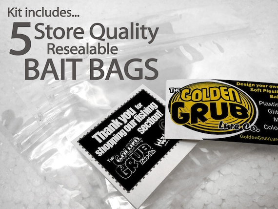 NEW Liquid Plastic SUPER STARTER Set / Finesse Worm Kit Oil Bags Plastisol  Fishing Lure Bait Making, Easy to Learn & Fun 